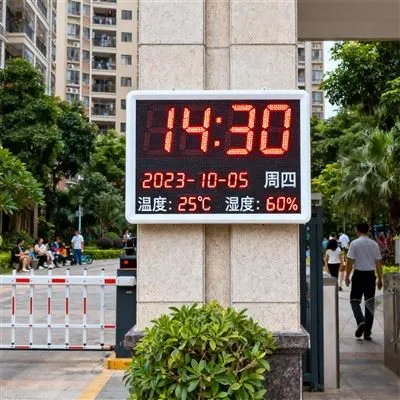 Rellotge exterior amb pantalla de temperatura i humitat